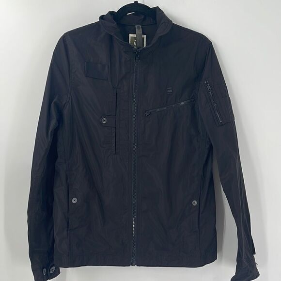 G-STAR RAW Timor Biker Black Overshirt Jacket - Picture 1 of 9